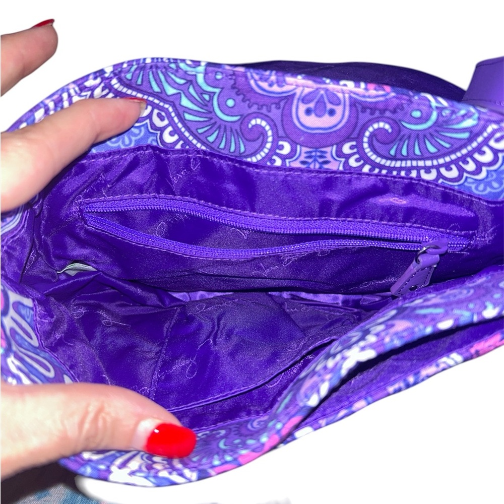 Vera Bradley Purple and Pink Paisley Crossbody Bag - Picture 3 of 4